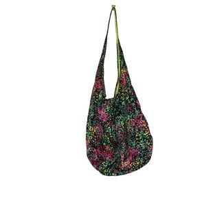 Nike packable tote shoulder hobo reversible bag‎ floral nylon and neon mesh.